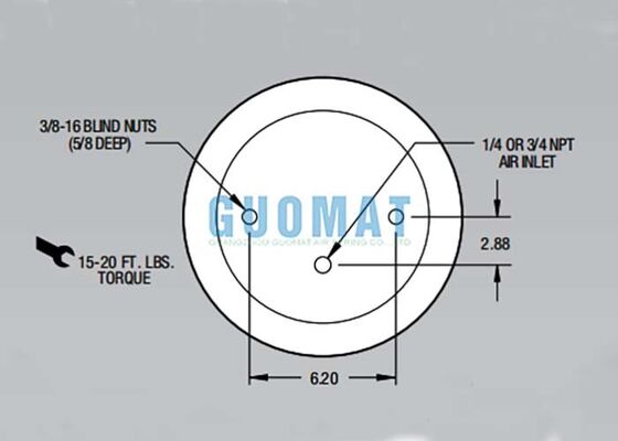Mola a ar para suspensão Firestone W01-358-9056 1T15M-4 para caminhões pesados