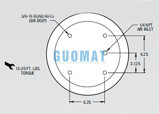 Mola a ar Firestone W01-358-9148 Sistema de suspensão a ar para caminhão 1T19L-7