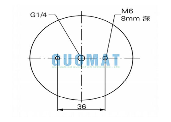 2 3/4" x 2 Bolsas de ar de borracha FD 22-4 DI CR Contitech Precision Vibration Isolation