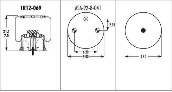 o ar do caminhão 1R12-069 salta 566243038 o FIRESTONE W01-358-9069