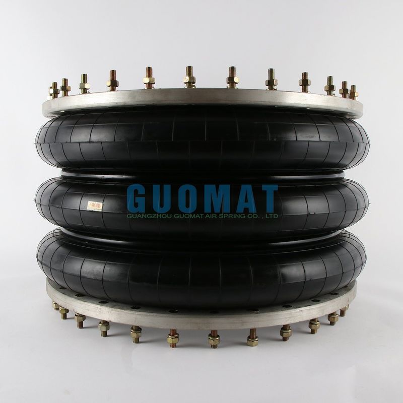 GUOMAT 3H630376 Primavera industrial tripla de tipo enrolado de ar com anel de flange