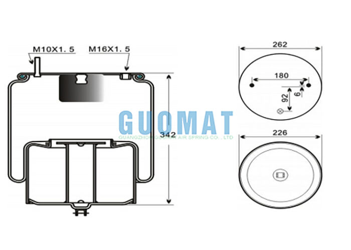 4718NP01 Mola Pneumática para Caminhão Pesado 1075363 Amortecedor Pneumático Scania para sistema de suspensão