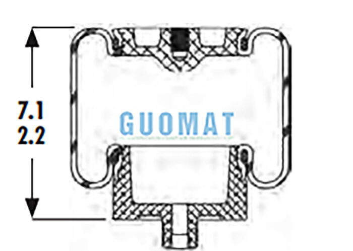 Goodyear 1S4-007 Airbags de borracha Suspensão W023587001 Firestone Cabina de camião Airbags de substituição