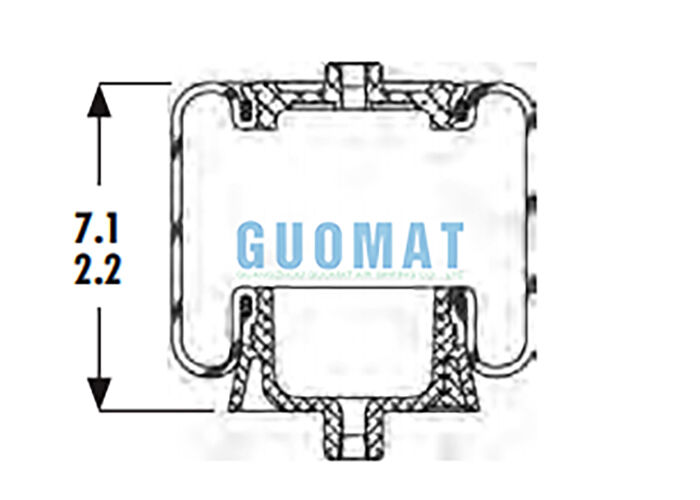 1S4-067 Cabina Air Spring Goodyear ASC-08-7-137 Suspensão de camião Substituição de airbag