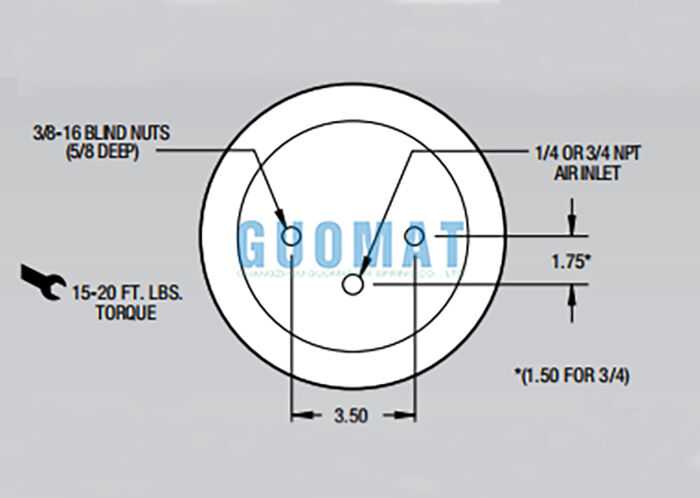 W01-358-5712 Sistema de Suspensão a Ar Firestone para Caminhão com Lóbulo Deslizante 1T14C-7
