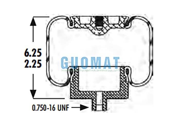 Truck Cab Air Spring 1S5-010 Goodyear Piston ASC-08-7-139 Replacement Air Bag