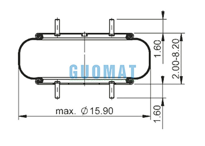 FS 530-14 339 Contitech Suspension Air Spring 1B14-358 Goodyear Air Bellows Vibration Isolator