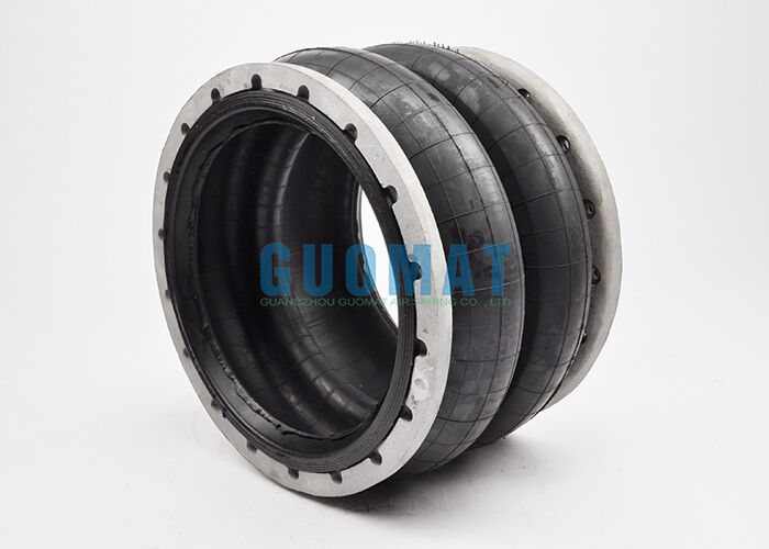 W01-358-7191 Firestone Flange Air Spring 28 estilo pescoço com nervuras anéis de contas de alumínio sacos de ar de borracha