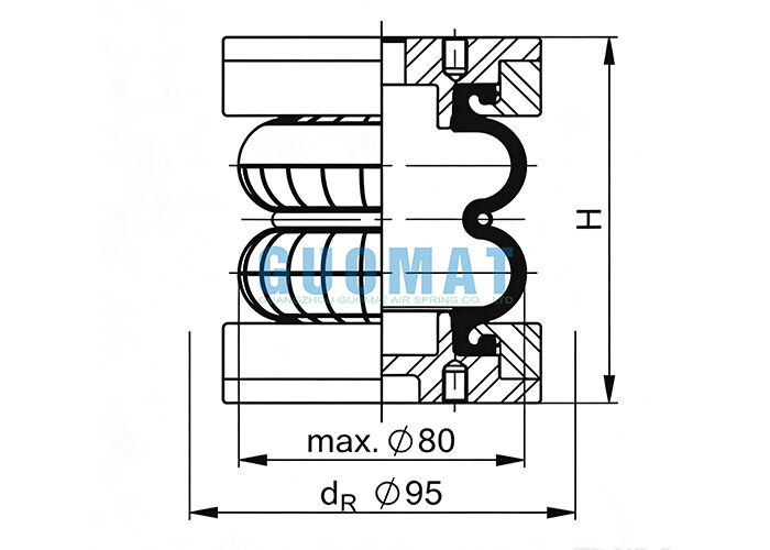 FD 22-4 DI CR Contitech Borracha Industrial Primavera de Ar EB-80-45 FESTO cilindro de Bellows