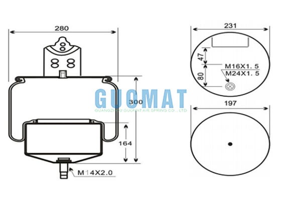 W01-M58-8477 Suspensão de camião de pedra de fogo choque de ar 6606NP01 Contitech borracha moagem de ar