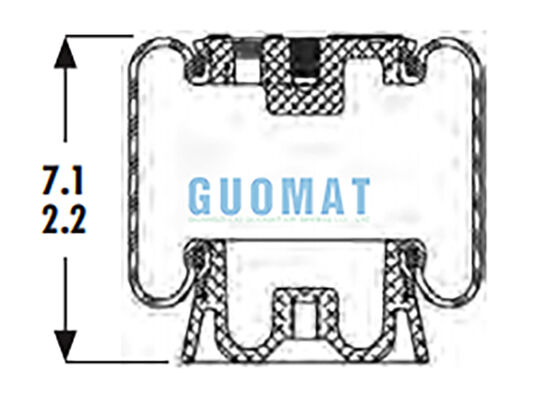 1S4-123 Goodyear Cabine Air Spring ASC-08-7-15 Suspensão Air Shock para Camião Suspensão do assento do condutor