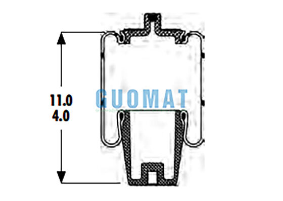 1S4.5-107 ASC-08-7-194 Goodyear Airbag de borracha Suspensão W023587080 Firestone Air Spring para caminhão e reboque